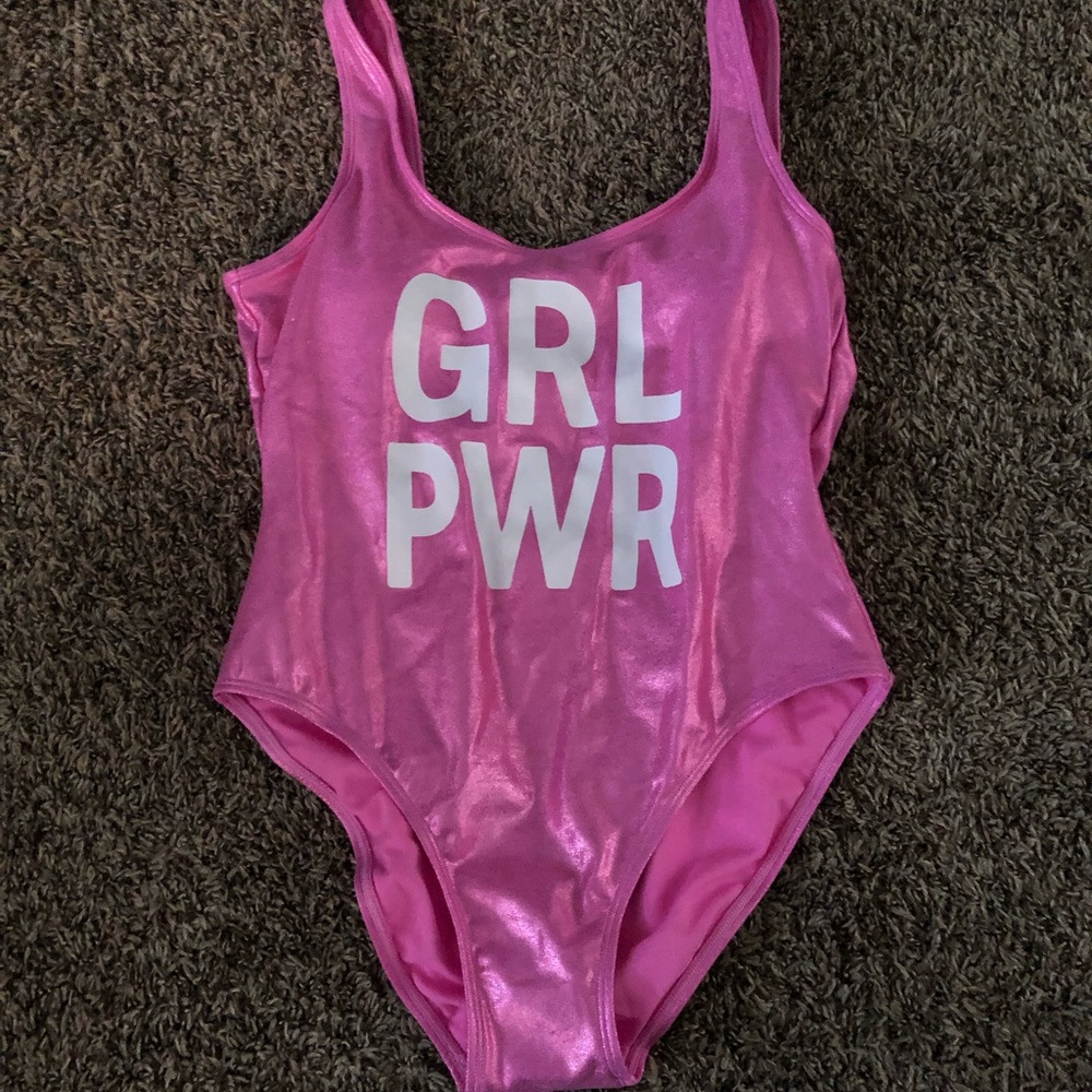 One peace swim suit. Super cute